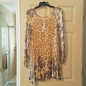 Free People cream floral dress